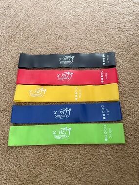 Fit Simplify Resistance Loop Band Set - Black, Red, Yellow, Blue, Green